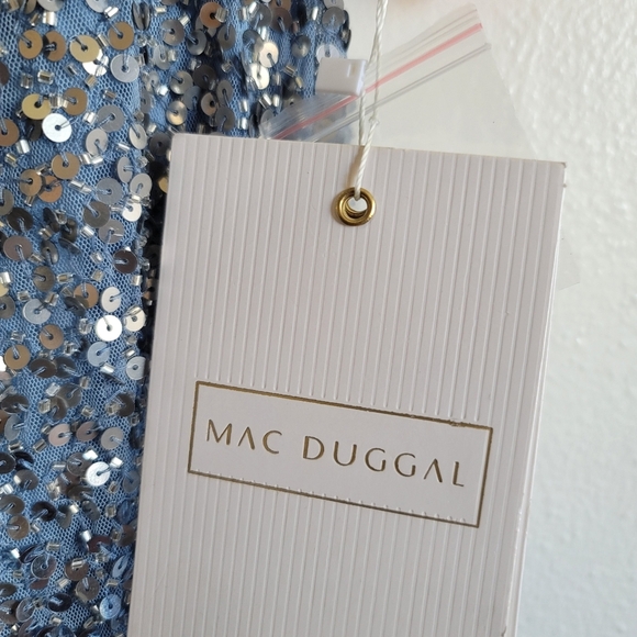 Mac Duggal Blue Sequin Gown - Picture 12 of 13
